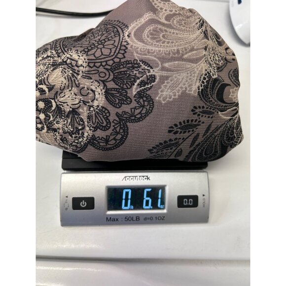 Croft & Barrow Womens 3X Top V-Neck Floral Paisley Print Beige/Black Polyester/N - Picture 8 of 8